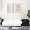 vidaXL 2-Seater Sofa Bed with Two Pillows Black Velvet