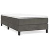 vidaXL Box Spring Bed with Mattress Dark Grey 100x203 cm Twin XL Velvet