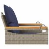 vidaXL Swing Bench with Cushions Grey 63x62x40 cm Poly Rattan