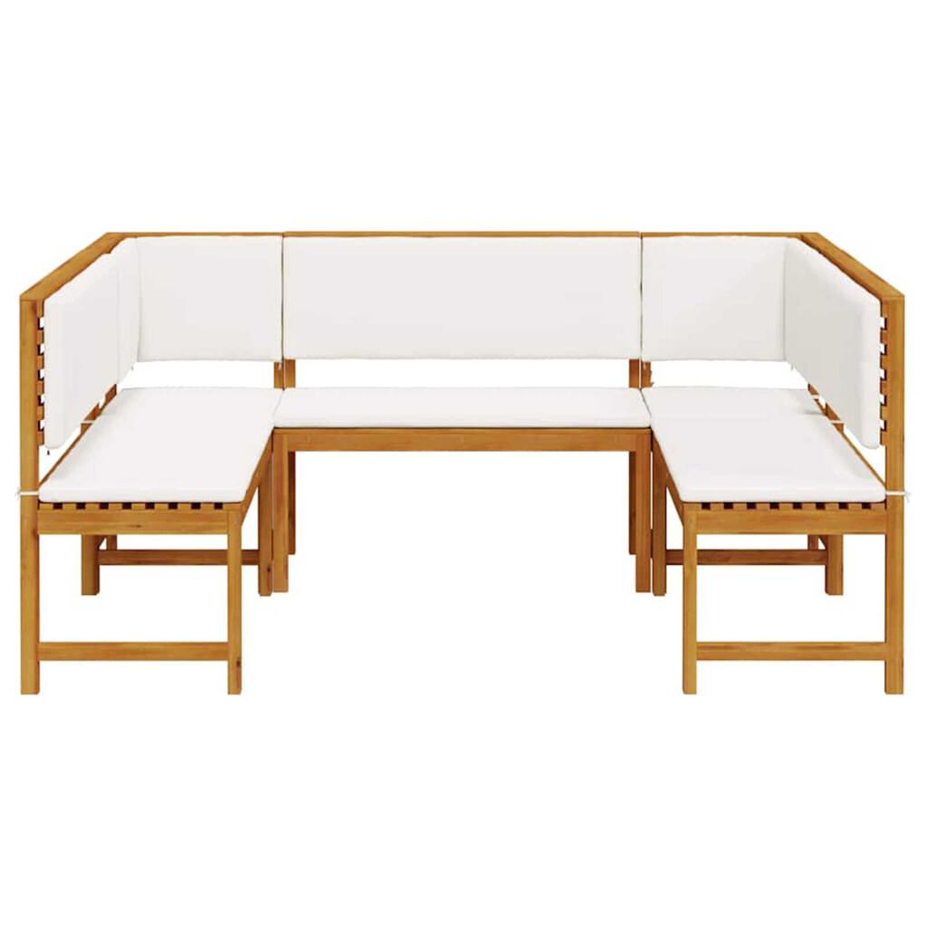 vidaXL Garden Bench Set 5 pcs Brown Solid acacia wood