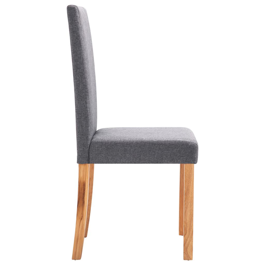 vidaXL Dining Chairs 4 pcs Light Gray Fabric