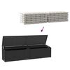 vidaXL Garden Storage Box Black 220x50x58 cm Poly Rattan