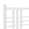 vidaXL Metal Bed Frame without Mattress with Footboard White 193x203cm