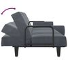 vidaXL Sofa Bed with Armrests Dark Grey Velvet
