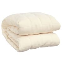 vidaXL Weighted Blanket Light Cream 220x235 cm King 11 kg Fabric