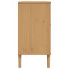 vidaXL Sideboard SENJA Rattan Look Brown 112x40x80 cm Solid Wood Pine