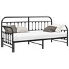 vidaXL Daybed Frame with Headboard Black 100 x 200 cm Steel