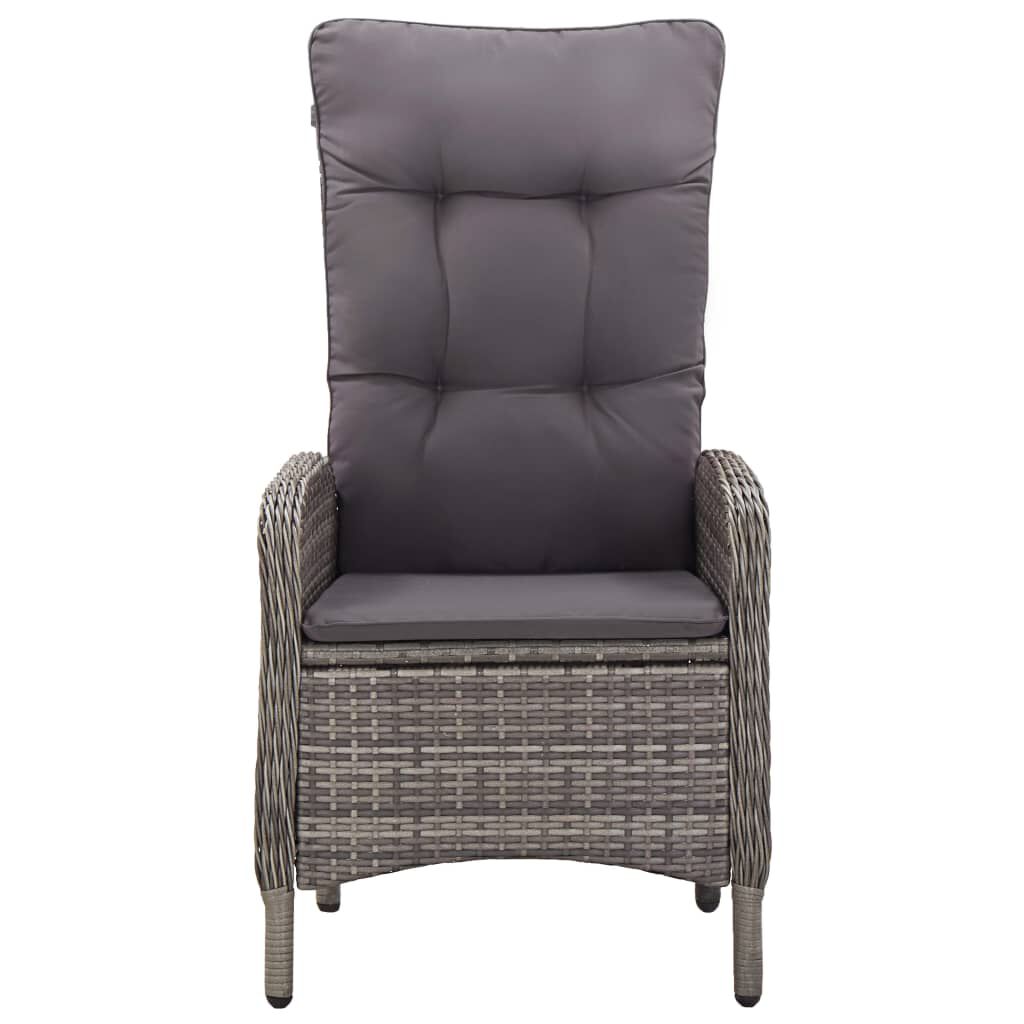 vidaXL 5 Piece Garden Dining Set Grey