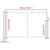 vidaXL Retractable Side Awning Brown 100x300 cm