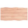 vidaXL Table Top Light Brown 100x50x(2-4)cm Treated Solid Wood Live Edge