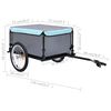 vidaXL Bike Trailer Black and Blue 65 kg