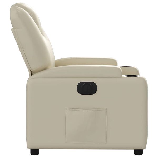 vidaXL Electric Recliner Chair Cream Faux Leather