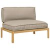 vidaXL Sofa Set with Cushion Taupe 120 x 92 x 69 cm Solid Acacia Wood