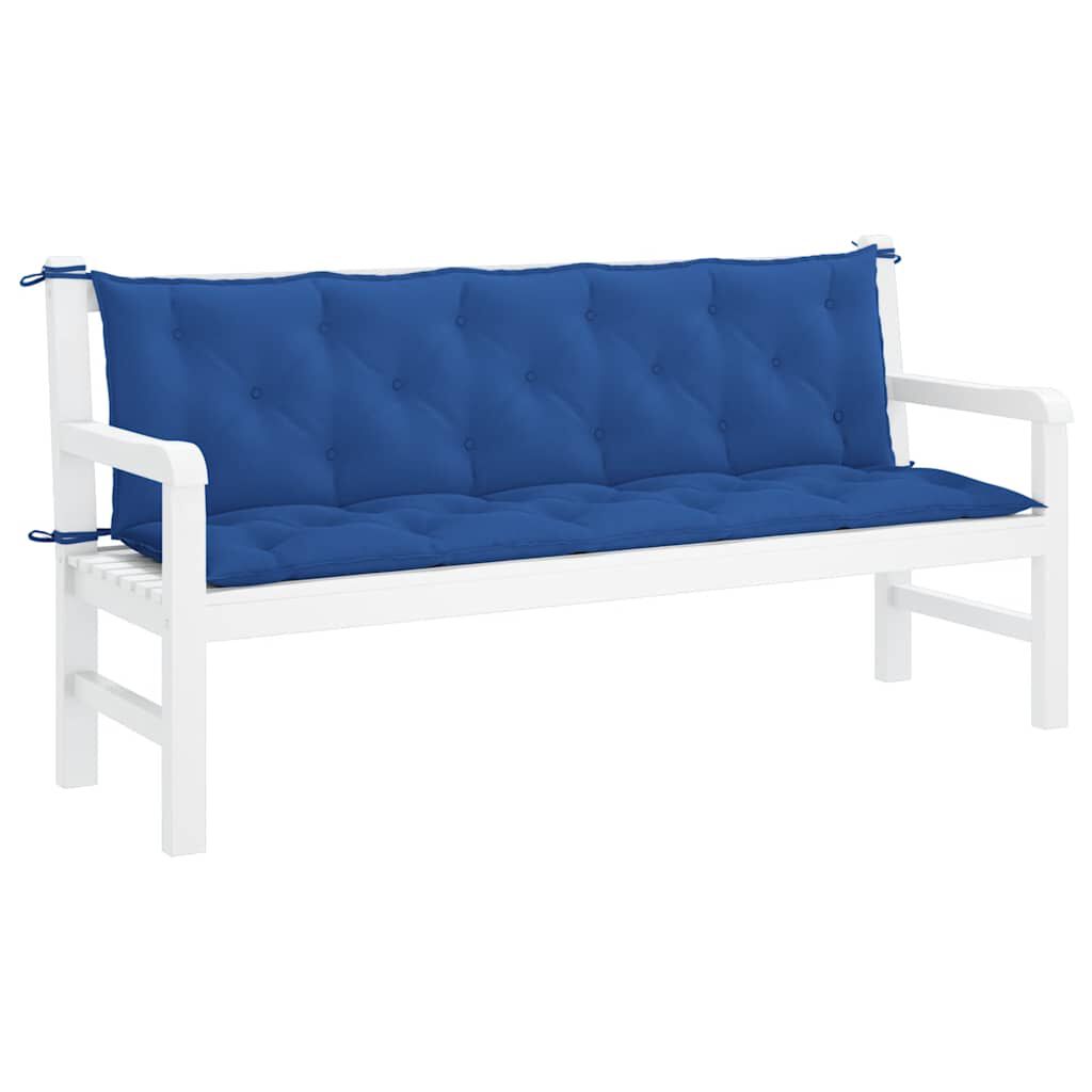 vidaXL Garden Bench Cushion Blue 180x(50+50)x7cm Oxford Fabric