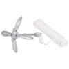 vidaXL Folding Anchor with Rope Silver 3.2 kg Malleable Iron