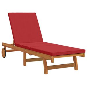vidaXL Sun Lounger Reclining Brown 63 x 199 x 85cm Solid Acacia wood