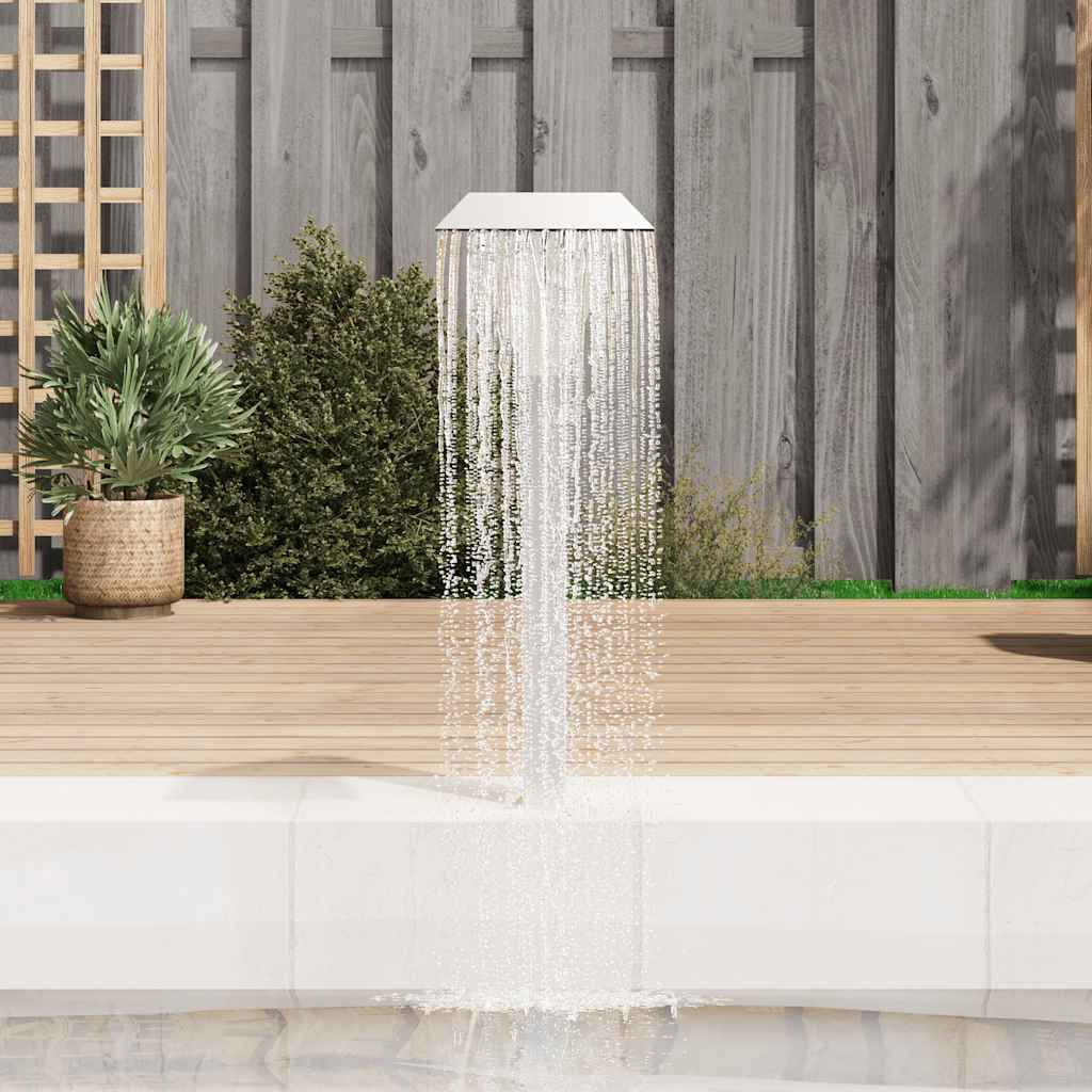 vidaXL Pool Fountain Stainless Steel 50x30x90 cm Silver
