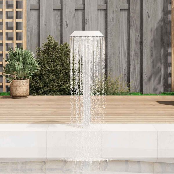 vidaXL Pool Fountain Stainless Steel 50x30x90 cm Silver