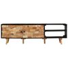 vidaXL TV Cabinet 140x30x45 cm Rough Mango Wood and Solid Acacia Wood