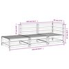 vidaXL Garden Sofa with Footstool 2-Seater Solid Wood Pine