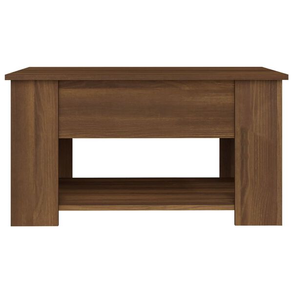 vidaXL Coffee Table Brown Oak 79x49x41 cm Engineered Wood