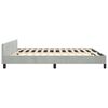 vidaXL Bed Frame without Mattress Light Grey 193x203 cm Velvet