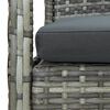 vidaXL 4 Piece Garden Lounge Set with Cushions Poly Rattan Grey