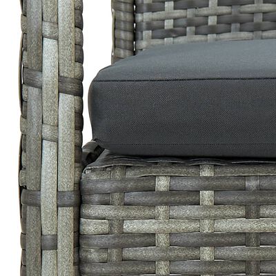 vidaXL 4 Piece Garden Lounge Set with Cushions Poly Rattan Grey