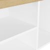 vidaXL Shoe Bench with Cushion White and Sonoma Oak 80x30x47 cm Engineered Wood