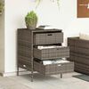 vidaXL Garden Storage Cabinet Grey 55x59x80 cm Poly Rattan