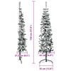 vidaXL Slim Artificial Half Christmas Tree with Flocked Snow 150 cm