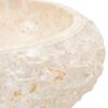 vidaXL Bathroom Vanity Cabinet Solid Teak with Sink Marble Cream