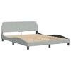 vidaXL Bed Frame "Dover" Light Grey 152x203 cm Queen Velvet