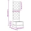 vidaXL Garden Planter with Trellis 2 pcs Black 80 x 40 x 125.5 cm PP