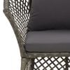 vidaXL 2 Piece Garden Lounge Set with Cushions Grey Poly Rattan