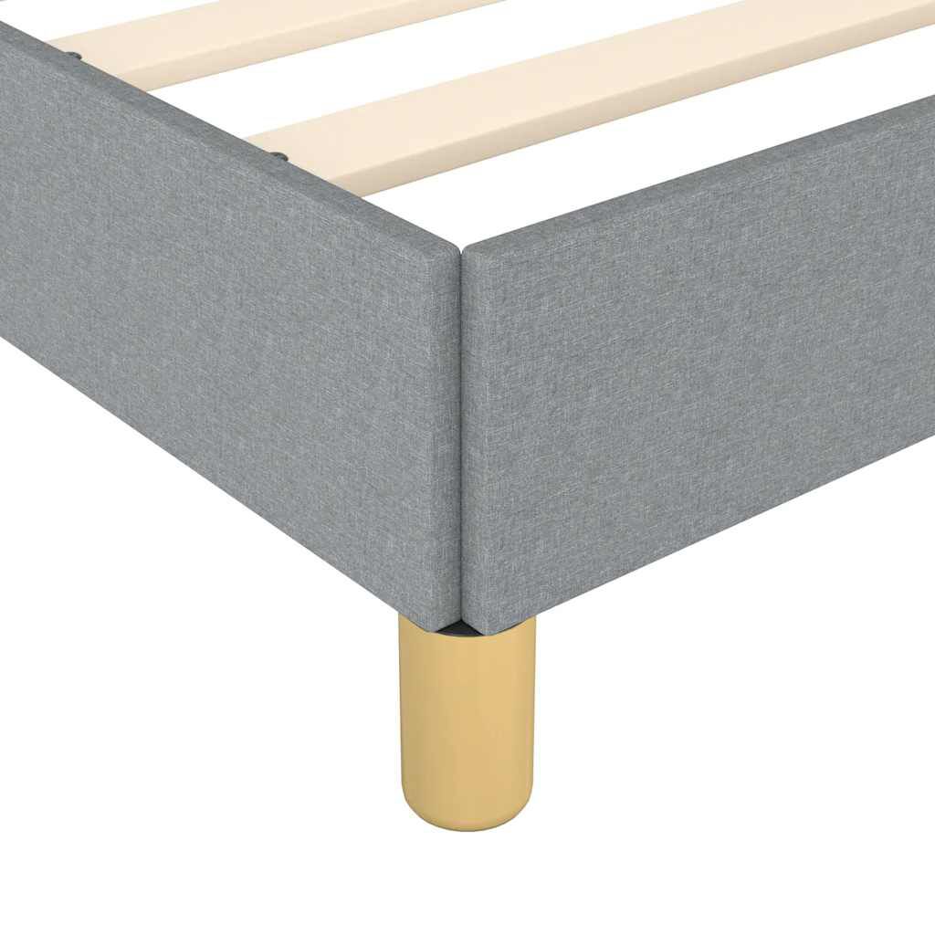 vidaXL Bed Frame without Mattress Light Grey California King Fabric