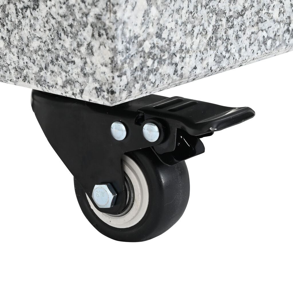 vidaXL Umbrella Base Light Grey 45x25x8.3 cm Granite
