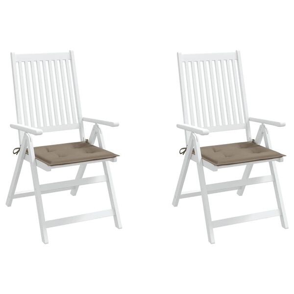 vidaXL Garden Chair Cushions 2 pcs Taupe 40x40x4 cm Oxford Fabric