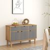 vidaXL Sideboard OTTA Brown and Grey 114x43x73.5 cm Solid Wood Pine