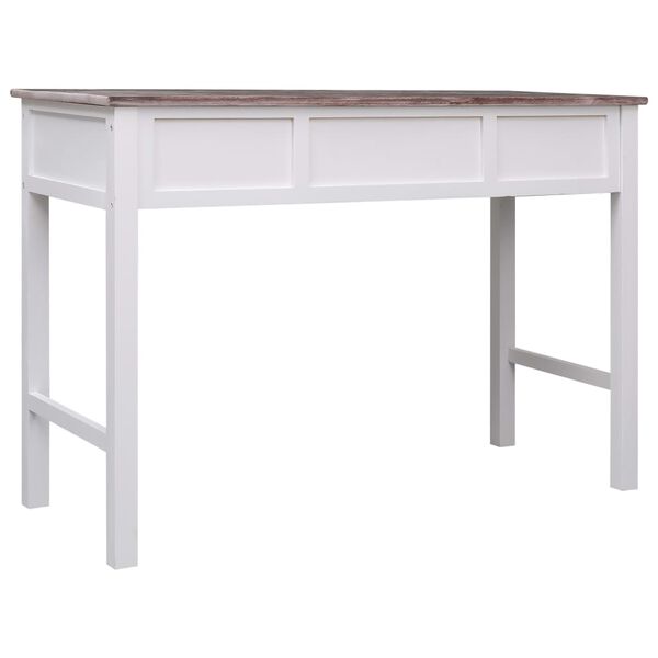 vidaXL Writing Desk Brown 110x45x76 cm Wood