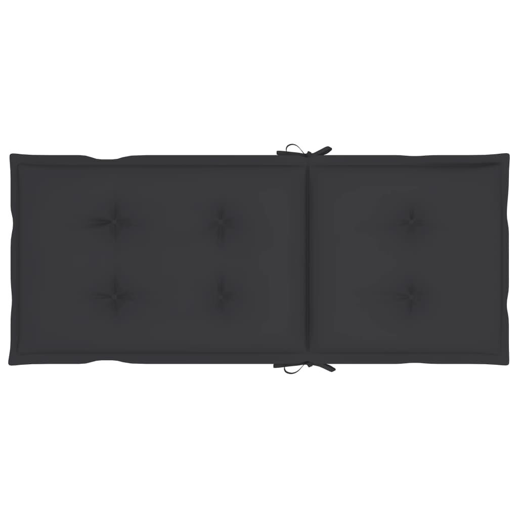 vidaXL Garden Chairs 6 pcs with Anthracite Cushions Solid Teak Wood
