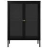 vidaXL Sideboard Black 75x35x105 cm Steel and Glass