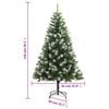 vidaXL Artificial Hinged Christmas Tree with Flocked Snow 150 cm