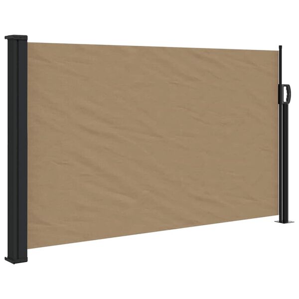 vidaXL Retractable Side Awning Taupe 117x300 cm