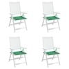 vidaXL Garden Chair Cushions 4 pcs Green 40x40x4 cm Oxford Fabric