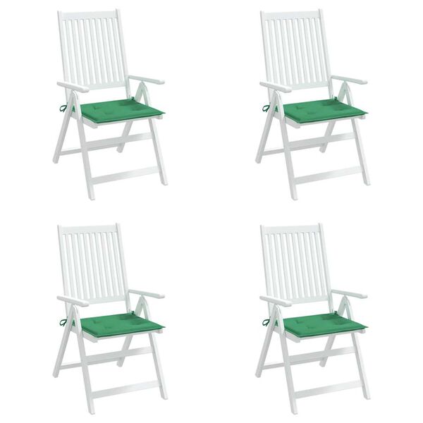 vidaXL Garden Chair Cushions 4 pcs Green 40x40x4 cm Oxford Fabric