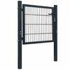 vidaXL 2D Fence Gate (Single) Anthracite Grey 100x80 cm