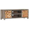vidaXL TV Cabinet Grey 120x30x40 cm Solid Mango Wood