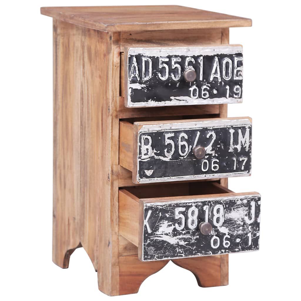 vidaXL Bedside Cabinet 30x30x51 cm Solid Mahogany Wood