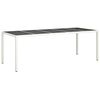 vidaXL 11 Piece Garden Dining Set with Cushions White Poly Rattan